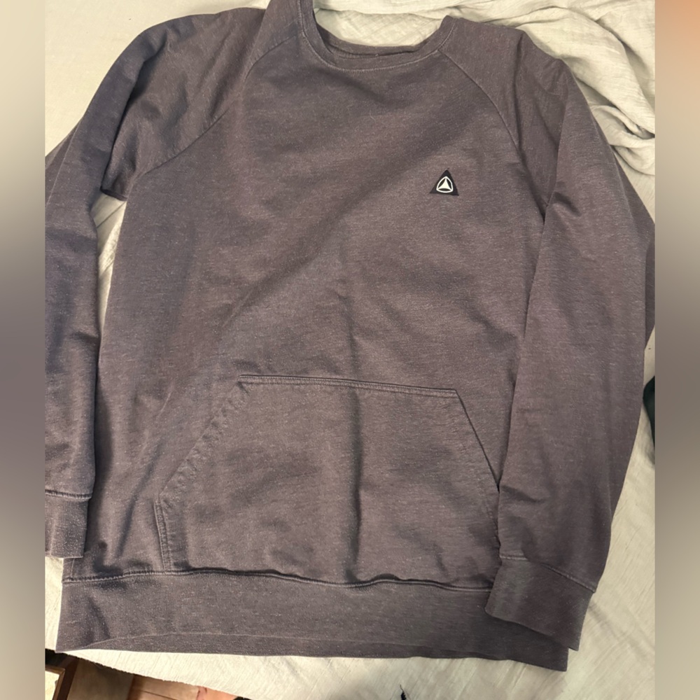 Gray Active Sweatshirt with Front Pocket